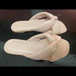 Never worn SCHUTZ pink leather sandals